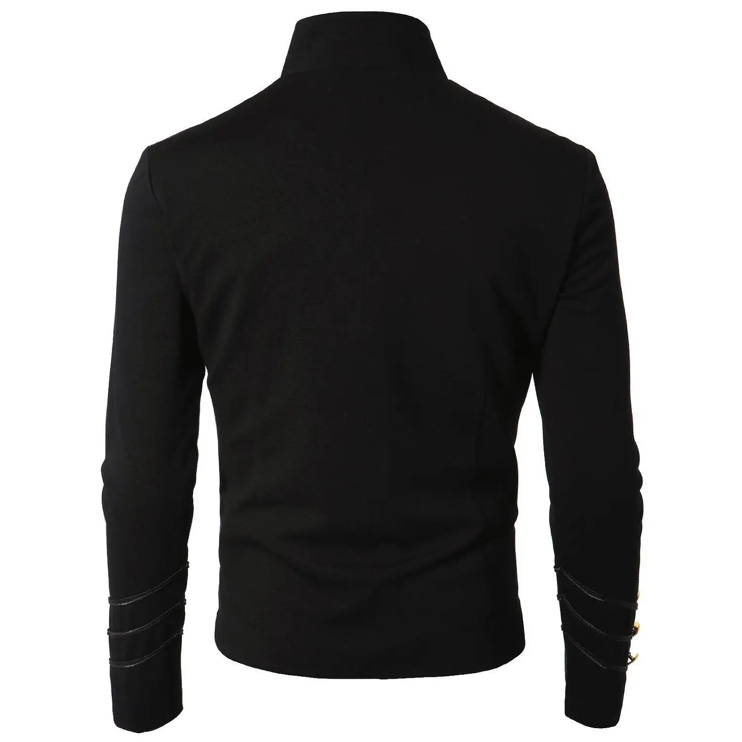 Napoleon Hook Military Jacket: Gothic Black Lace Trim Banned Jacket